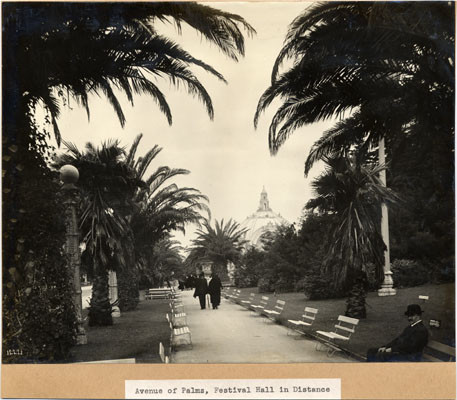 Avenue of Palms, Festival Hall in Distance