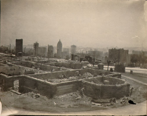 [Ruins of Charles Crocker's mansion located on Nob Hill]