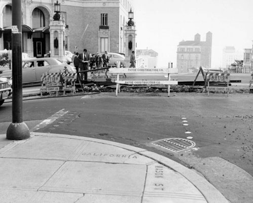 [Entrance to the Mark Hopkins Hotel]