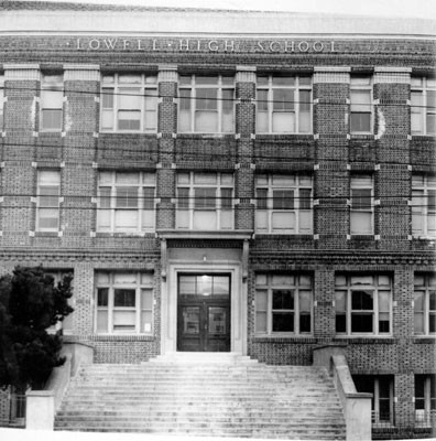 [Lowell High School entrance]