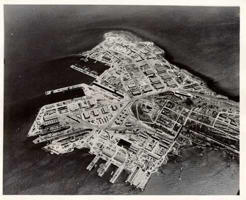 [Aerial view of Hunters Point]