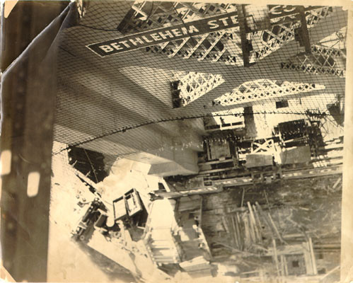 [Safety net used during construction of the Golden Gate Bridge]