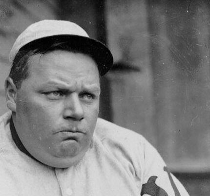 [Fatty Arbuckle in baseball uniform]