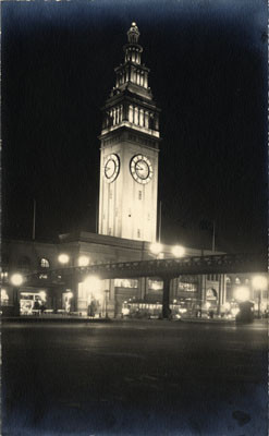 [Ferry Building at night]