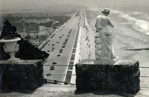 [Ocean Beach view from Sutro Heights from Sutro's home]