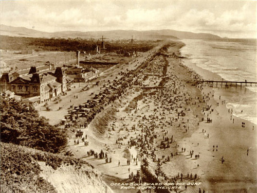 Ocean Boulevard and the surf from Sutro Heights