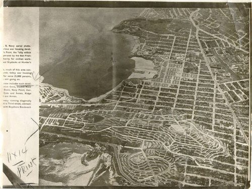 [Aerial view of Hunters Point]