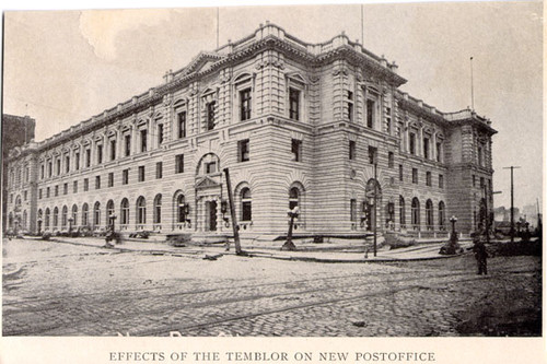 Effects of the temblor on new Post Office