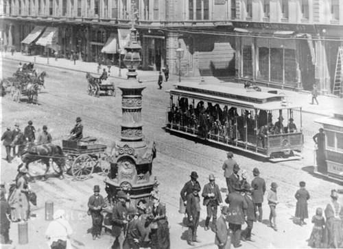 [Lotta's Fountain on Market Street]