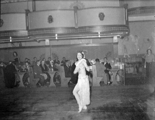 [Dancer inside the Hippodrome nightclub]