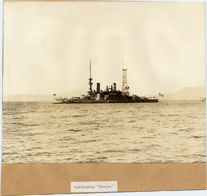 [Battleship Oregon at the Panama-Pacific International Exposition]