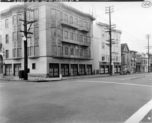 [Southwest corner of Lombard and Gough streets]