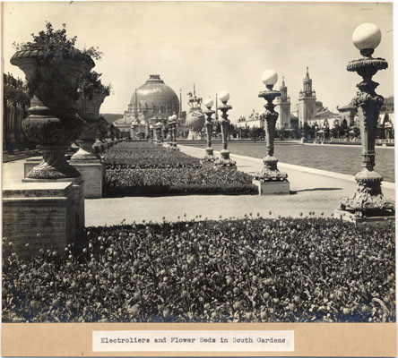 Electroliers and Flower Beds in South Gardens