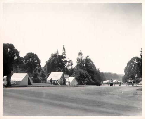 [Refugee camp in Golden Gate Park]