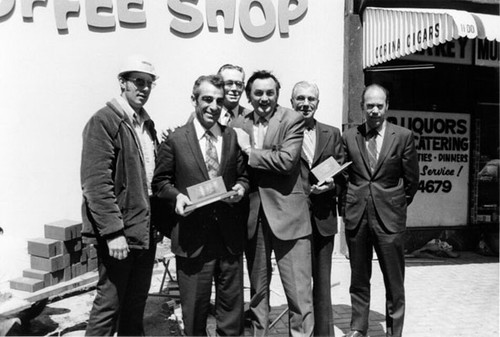 [Ron Bredhoft, Myron Tatarian, William M. Reedy, Patrick J. Canavan, Sidney A. Haag and Jack Barron on Market Street at 7th]