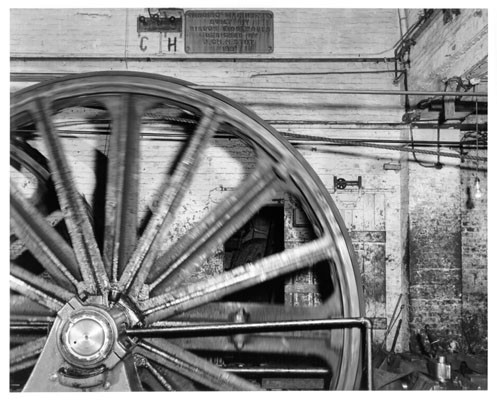 [Interior of cable car barn at California and Hyde Streets]