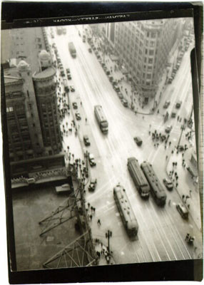 [Aerial view of Market Street]