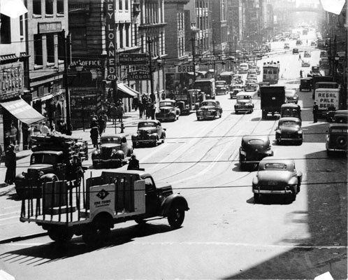 [Looking south on Third Street from Market]