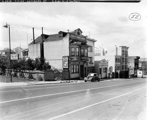 [South side of Lombard Street, west of Van Ness]