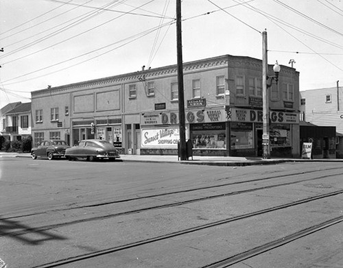 [4104 Judah Street, 46th Avenue, Bill Blanck Drugs, Sunset Village Shopping Center, S and S Drug Company]