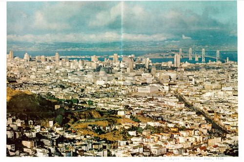 San Francisco skyline from Twin Peaks, 1956