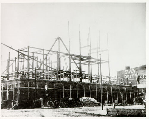 [Construction of the Folger's Coffee building]