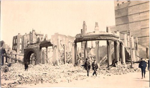 [Ruins of the Tivoli Opera House on the southwest corner of Eddy and Mason streets]