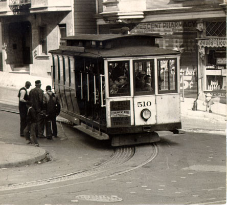 [Derailed cable car]