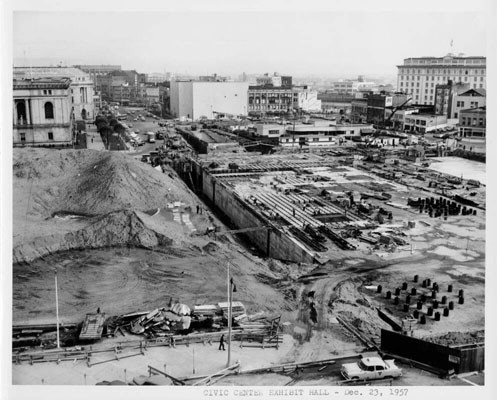 [Civic Center Exhibit Hall construction--Dec. 23, 1957]