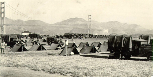 [Army encampment at Crissy Field]