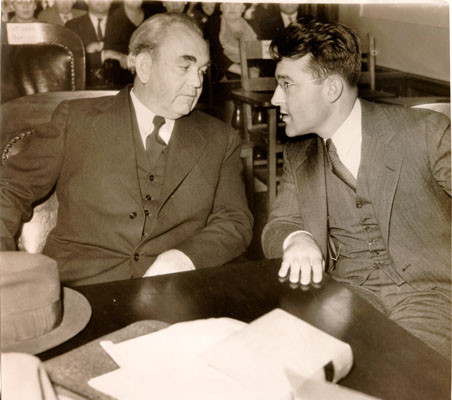 [Thomas J. Mooney with attorney George T. Davis]