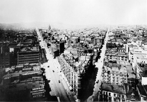 [Aerial view of Market Street]