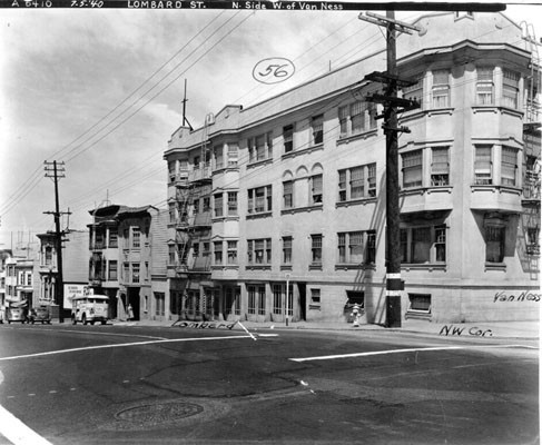 [Northwest corner of Lombard and Van Ness]