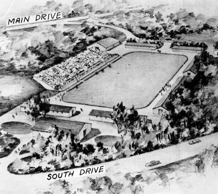 [Drawing by architect J. Francis Ward for "proposed" riding academy in Golden Gate Park]