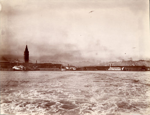 [View of Ferry Building from the bay]