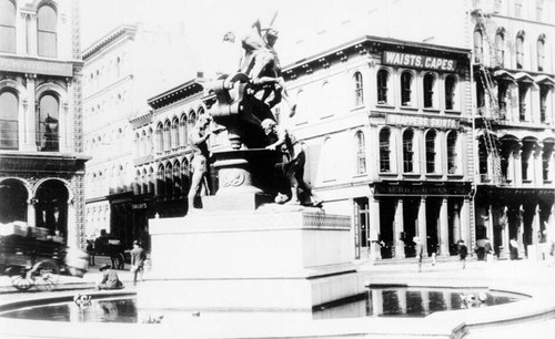 [Donahue Monument, also known as the Mechanics Monument, on Market Street]