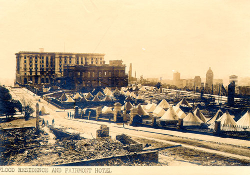 [Flood residence and Fairmont Hotel atop Nob Hill]