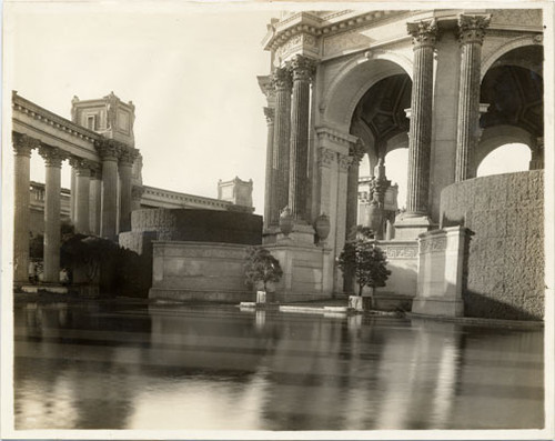 [Part of Colonnades Dome and Lagoon of Palace of Fine Arts]