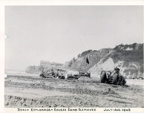 Beach Esplanade - Excess Sand Removed, July - Aug. 1942