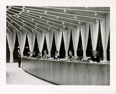 [Female bank tellers at the American Trust Company]