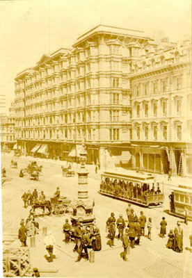 [Lotta's Fountain on Market Street]