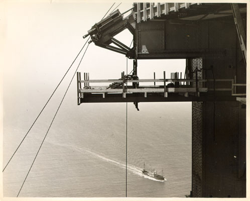 [Golden Gate Bridge cable saddle sockets]