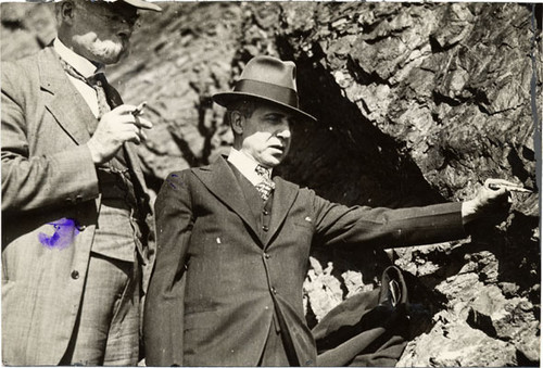 [Joseph B. Strauss, engineer (right) and Andrew Lawson, consulting geologist for the building of the Golden Gate Bridge]