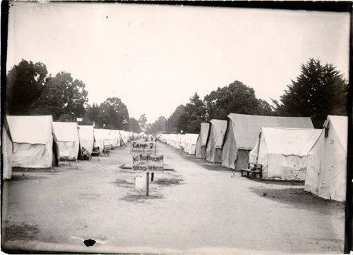 [Refugee camp in Golden Gate Park]