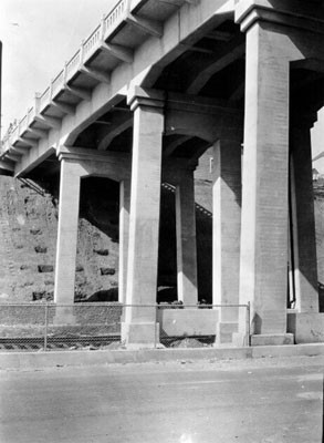 [Underside of Richland Avenue and Miguel Street Bridge]