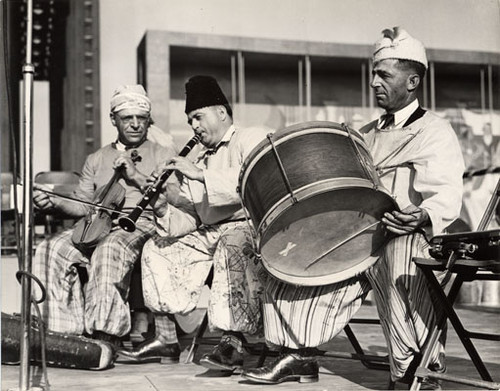 [Armenian Band from Fresno entertaining in the Court of the Nation in International Day, Golden Gate International Exposition on Treasure Island]