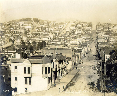 Telegraph Hill, April 6, 1906; Green and Taylor streets