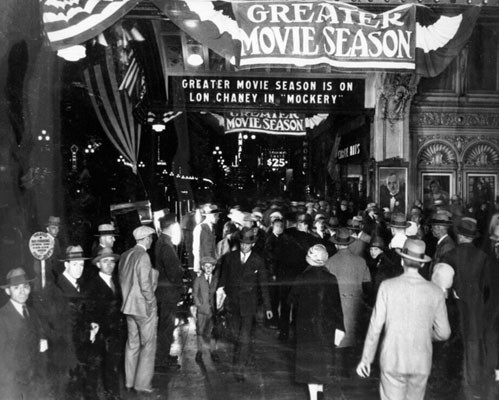 [Crowd outside of the Warfield Theatre]