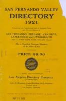 San Fernando Valley City Directory 1921
