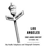 Los Angeles Street Address Directory, 1961, October